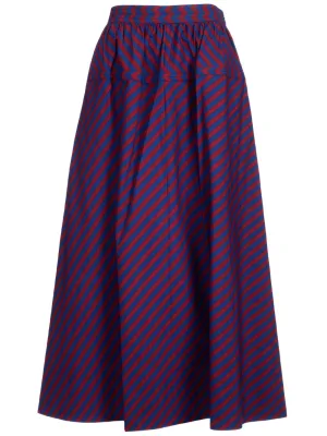 Tory Burch High-Waist Striped Maxi Skirt