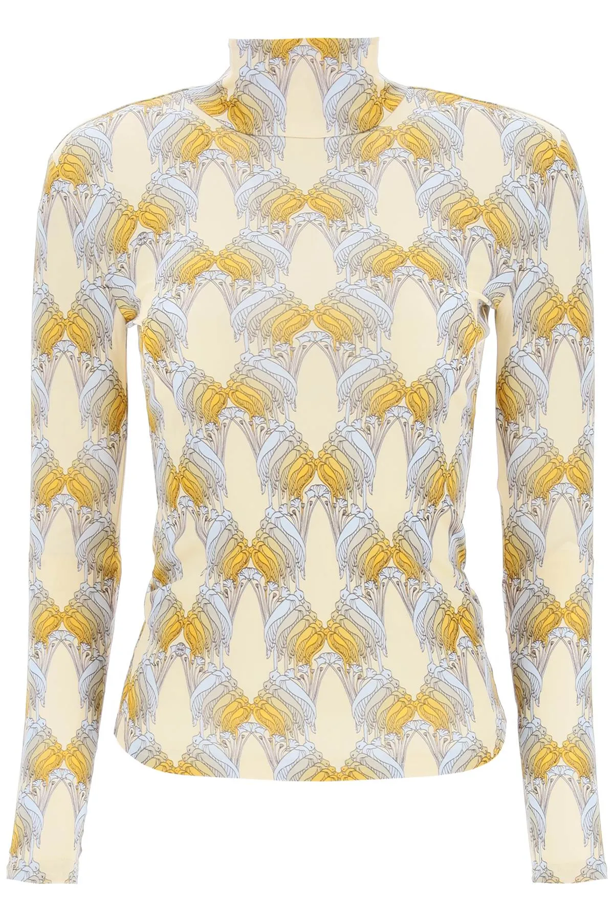 Tory Burch Pattern Printed Turtleneck Top