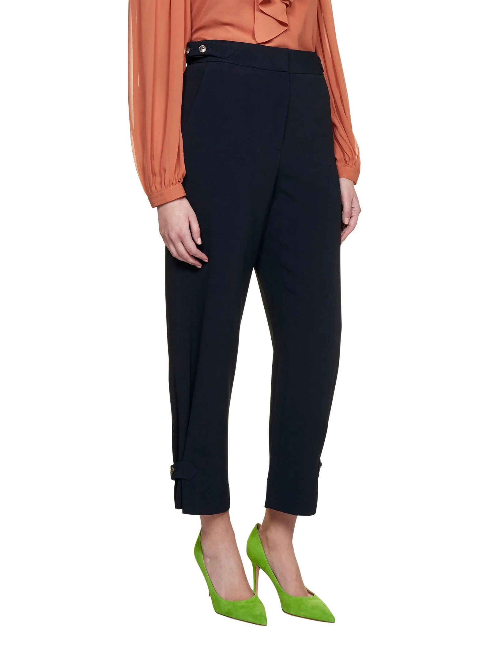Tory Burch Straight Leg Crepe Pants