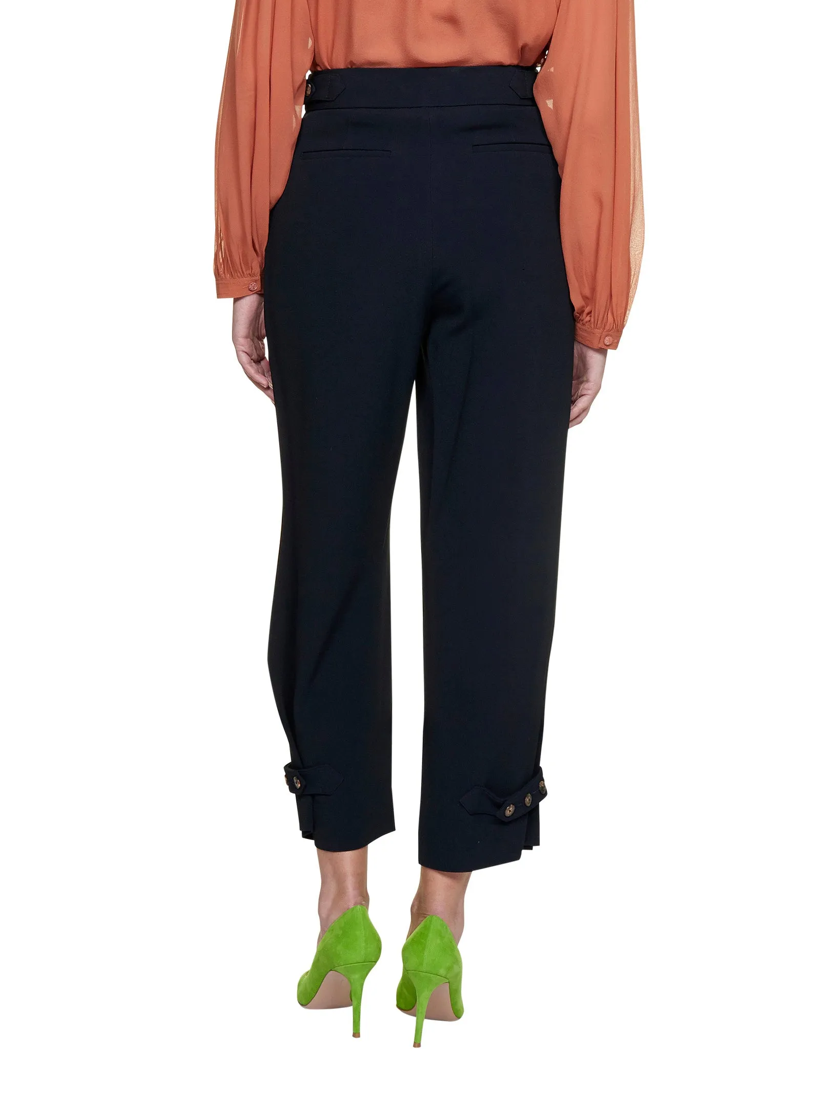 Tory Burch Straight Leg Crepe Pants