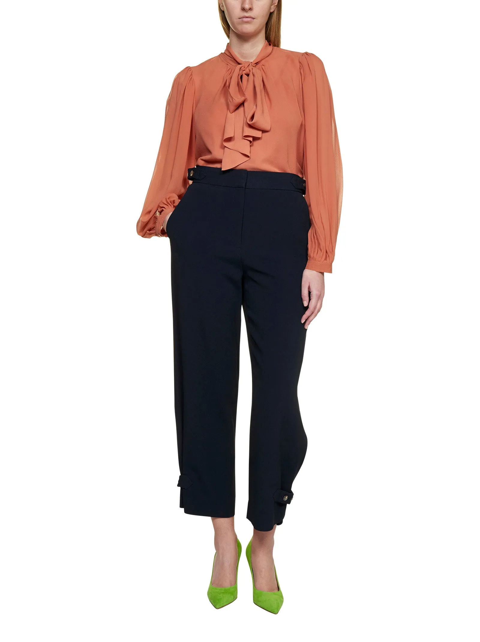 Tory Burch Straight Leg Crepe Pants