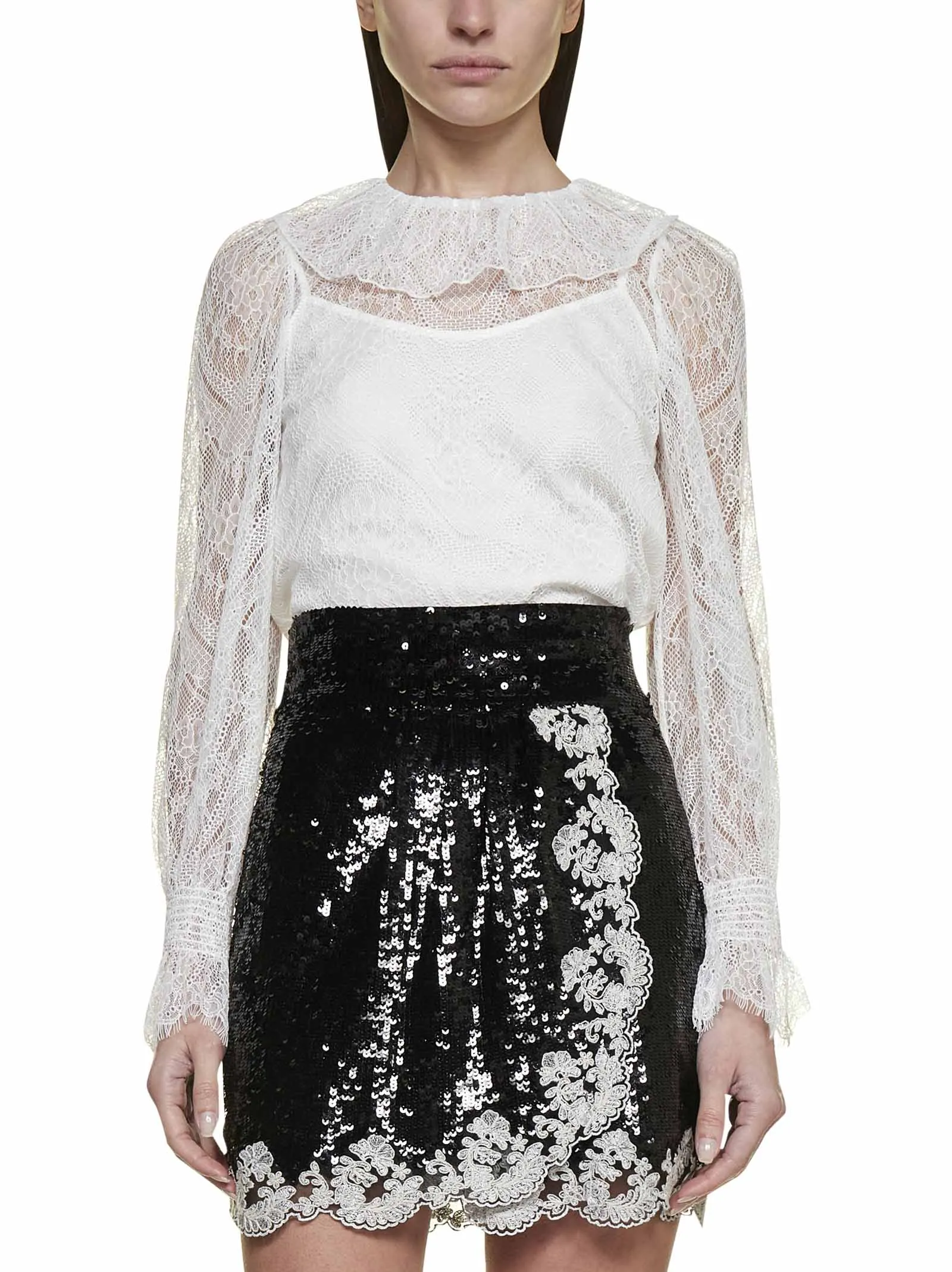 TWINSET Sequin Embellished Mini Skirt