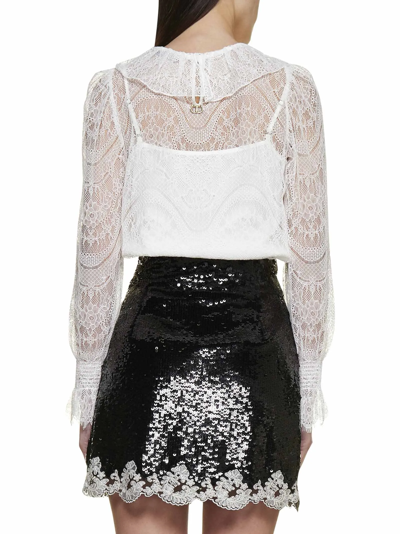 TWINSET Sequin Embellished Mini Skirt