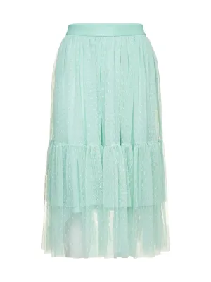 TWINSET Tulle High Waisted Midi Skirt