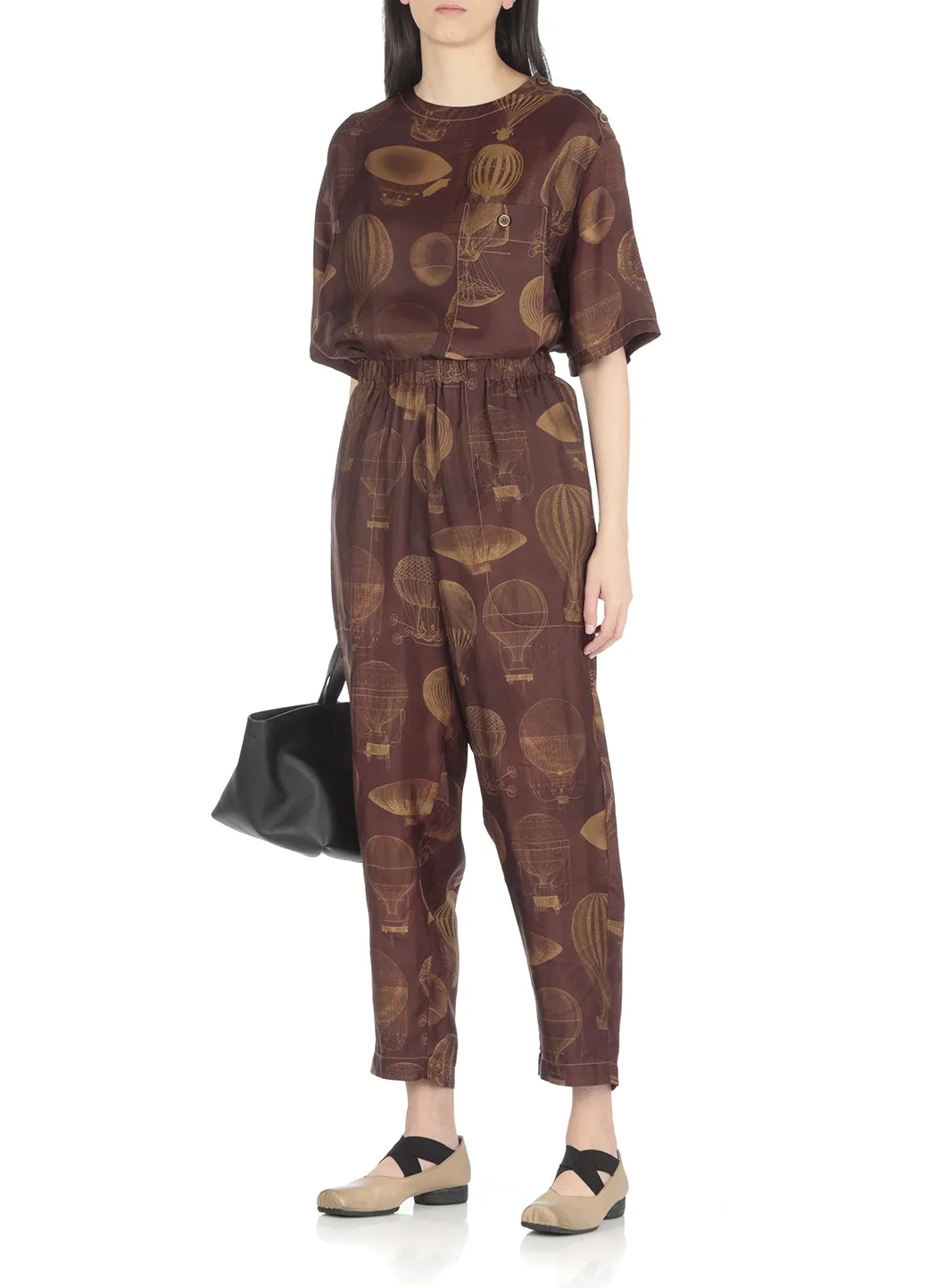 Uma Wang Palmer Graphic Printed Wide-Leg Pants