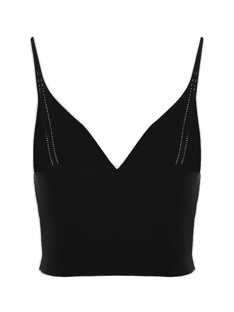 Valentino Logo Embroidered V-Neck Tank Top