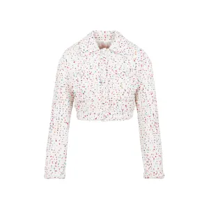 Valentino Stud Buttoned Tweed Jacket