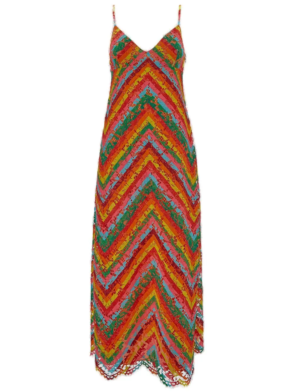 Valentino V-Neck Sleeveless Maxi Dress