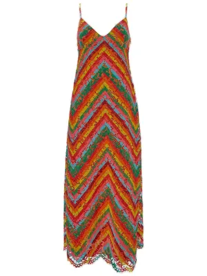Valentino V-Neck Sleeveless Maxi Dress