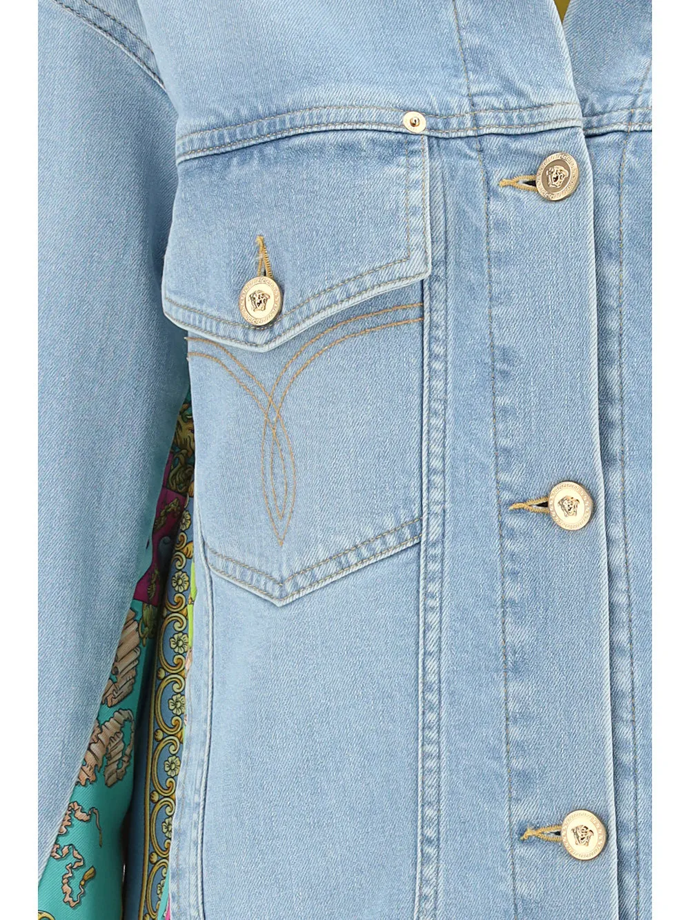 Versace Button-Up Long Sleeved Denim Jacket