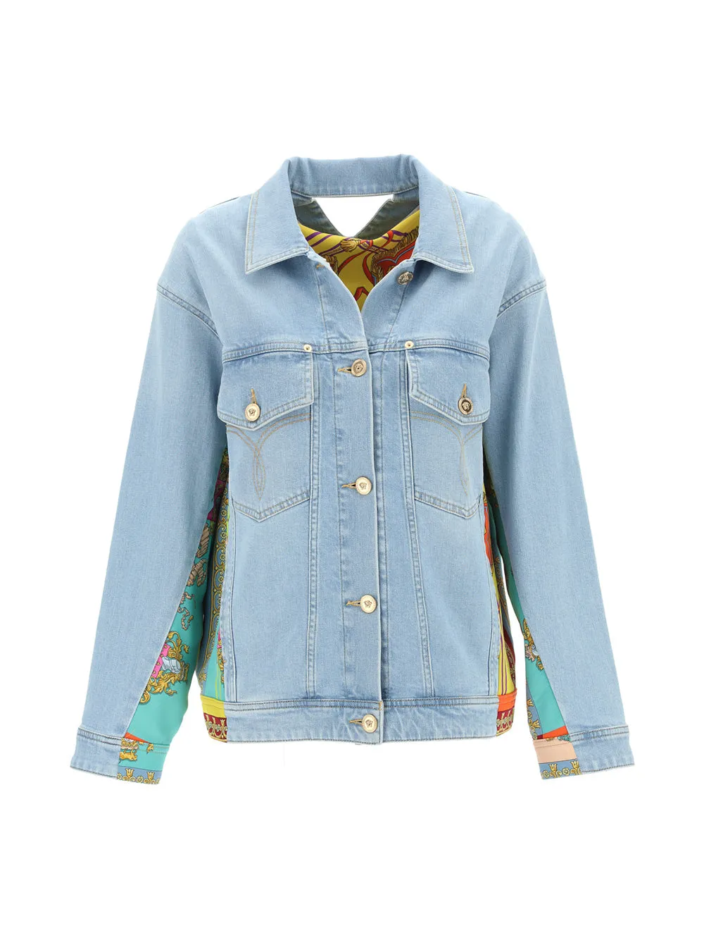 Versace Button-Up Long Sleeved Denim Jacket