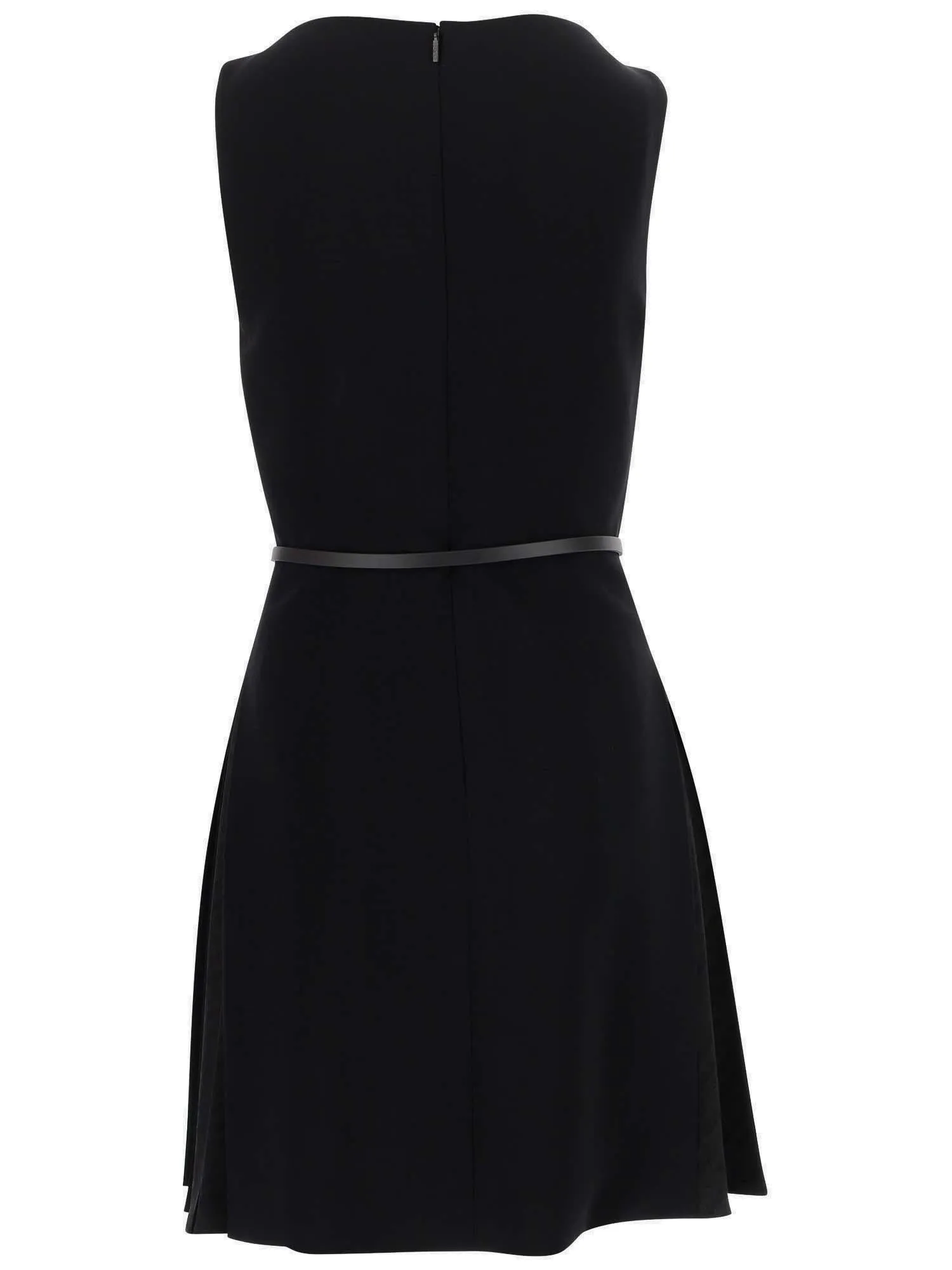 Versace Cady Belted Waist Sleeveless Dress
