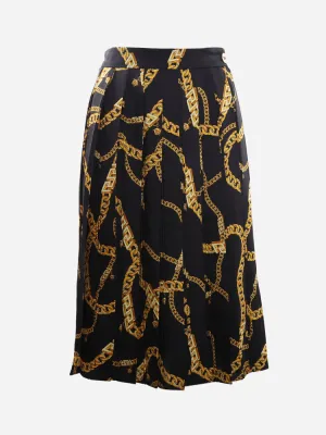 Versace La Greca Hight Waist Pleated Skirt