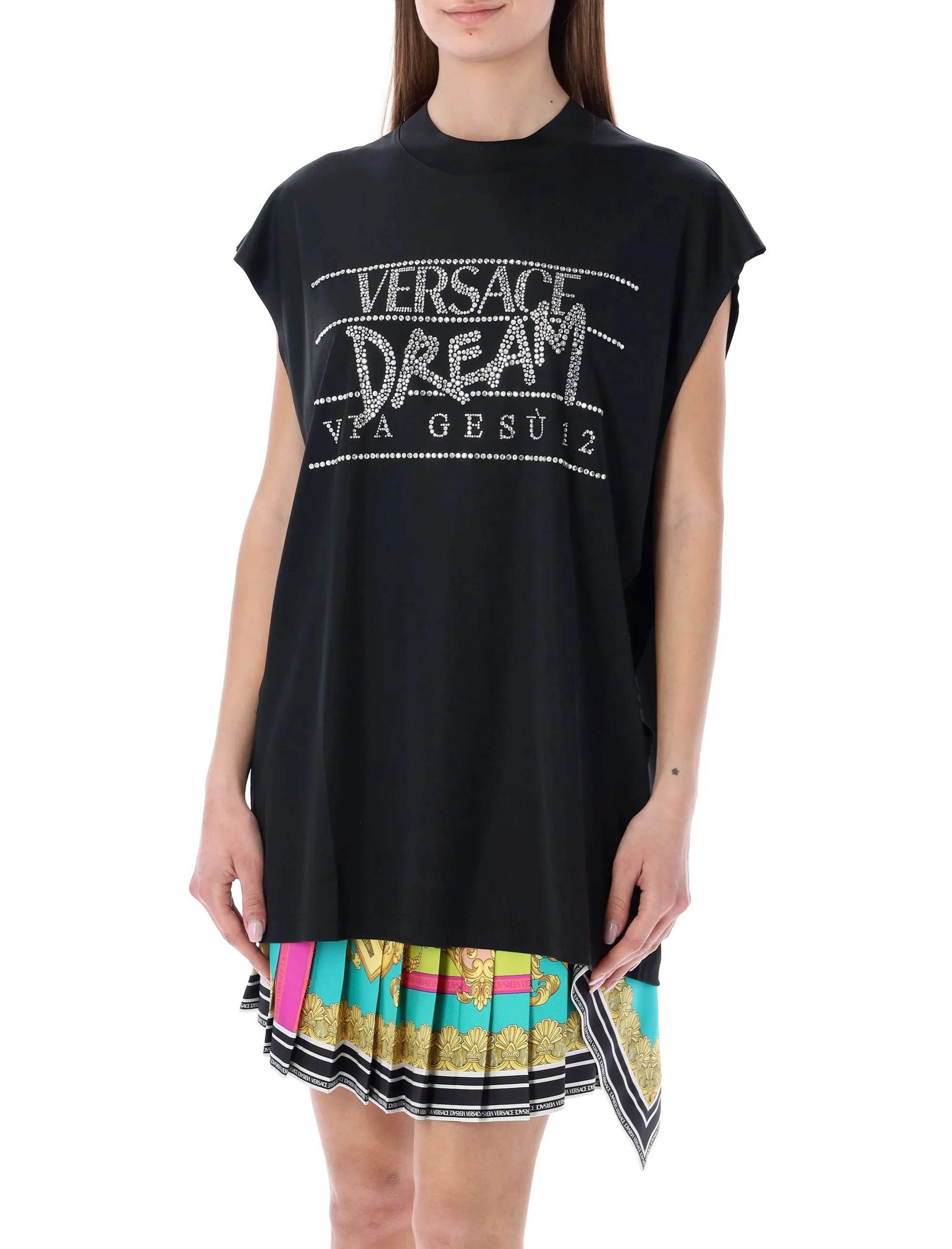 Versace Logo Detailed Sleeveless T-Shirt