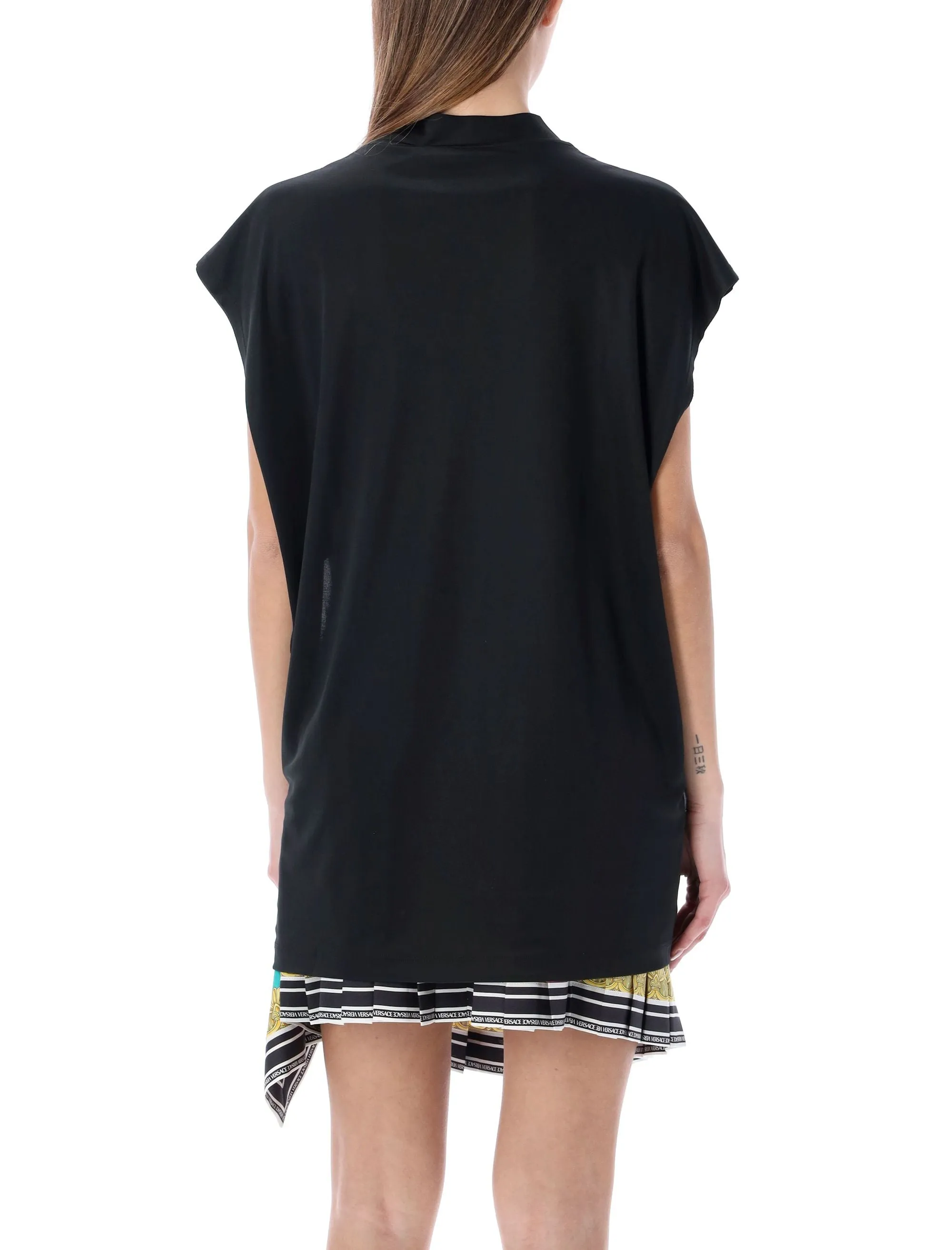 Versace Logo Detailed Sleeveless T-Shirt