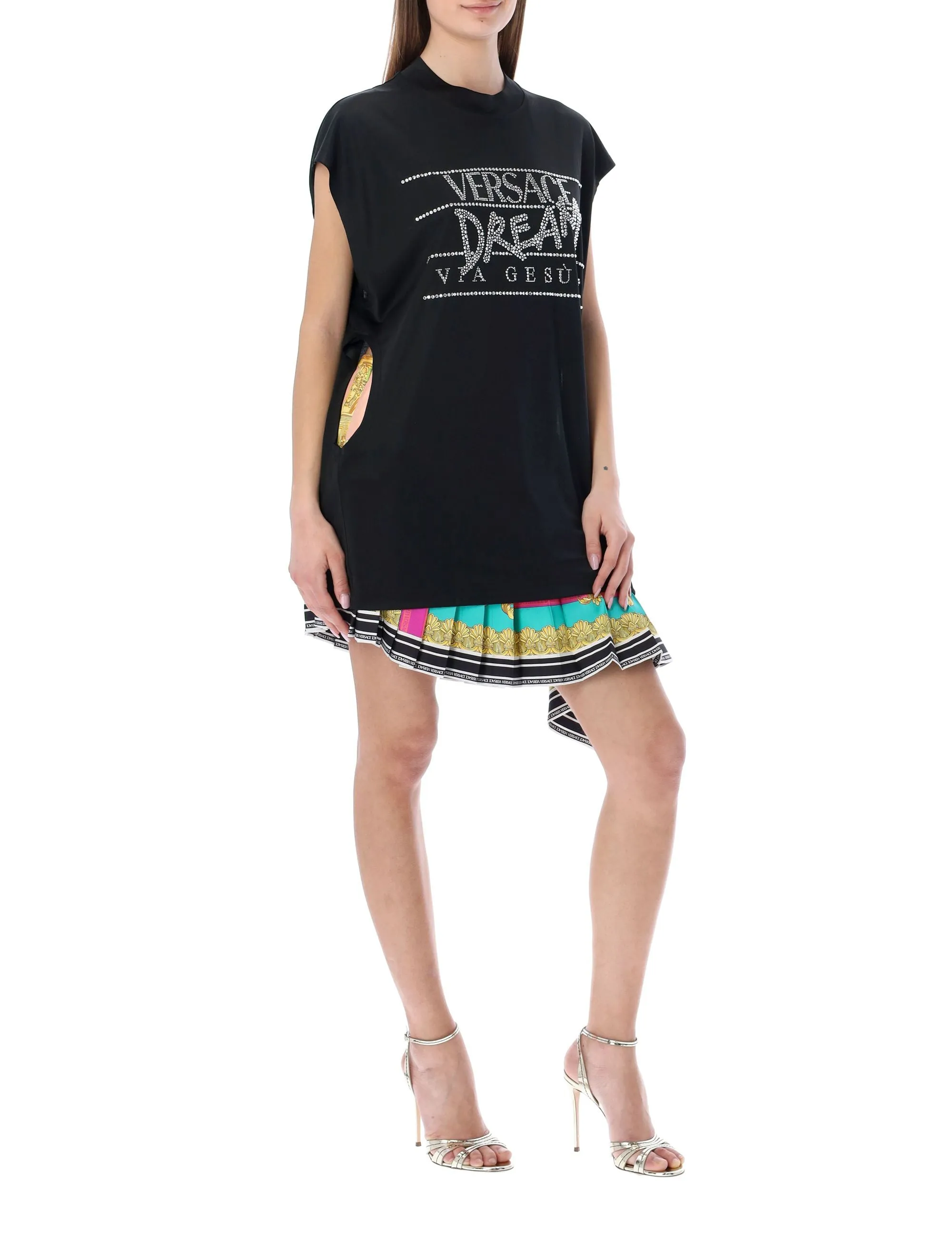 Versace Logo Detailed Sleeveless T-Shirt