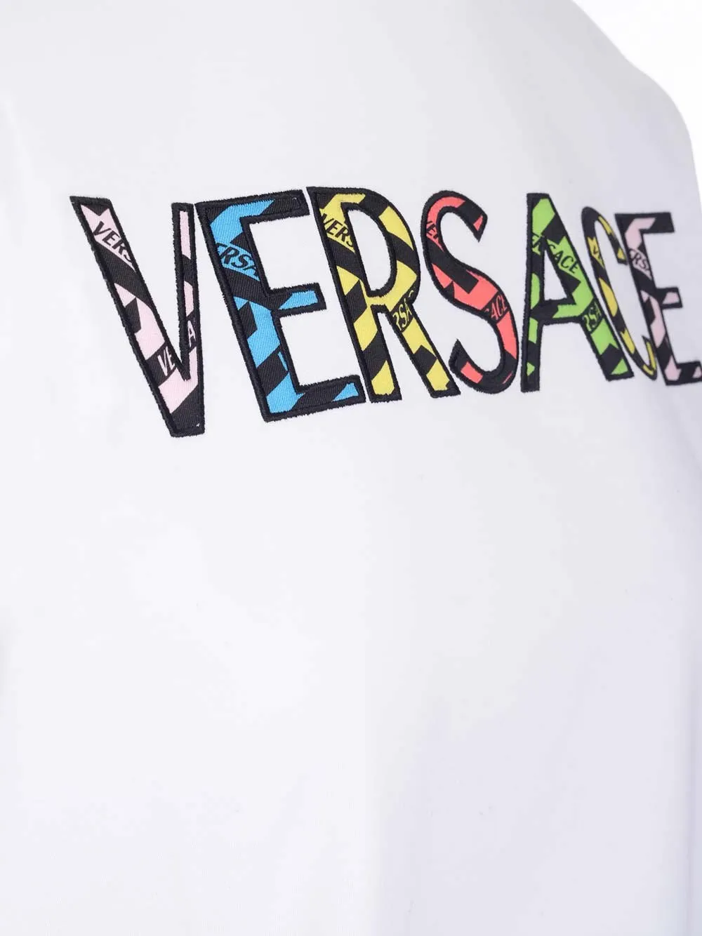 Versace Logo Printed Crewneck T-Shirt