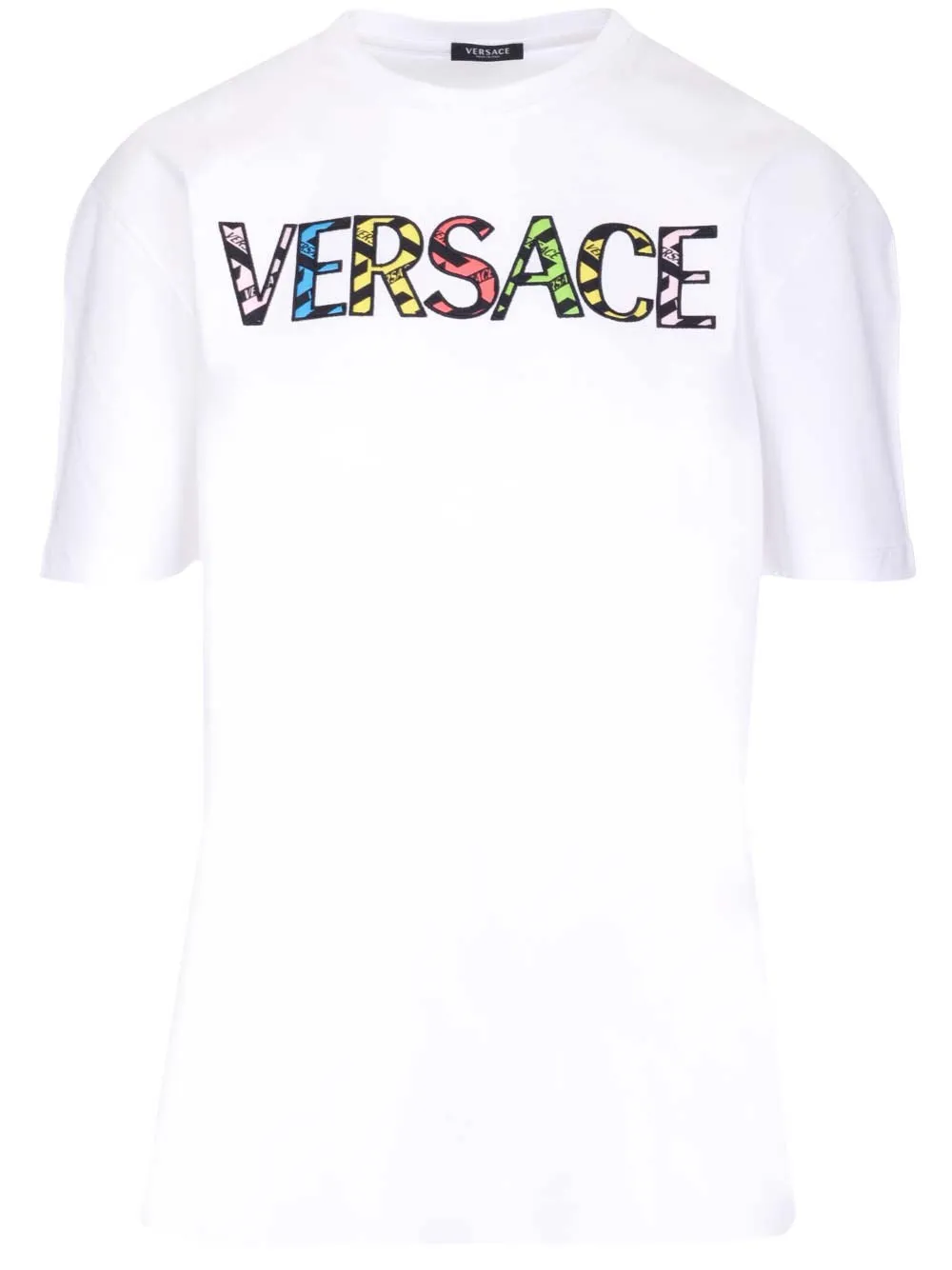 Versace Logo Printed Crewneck T-Shirt