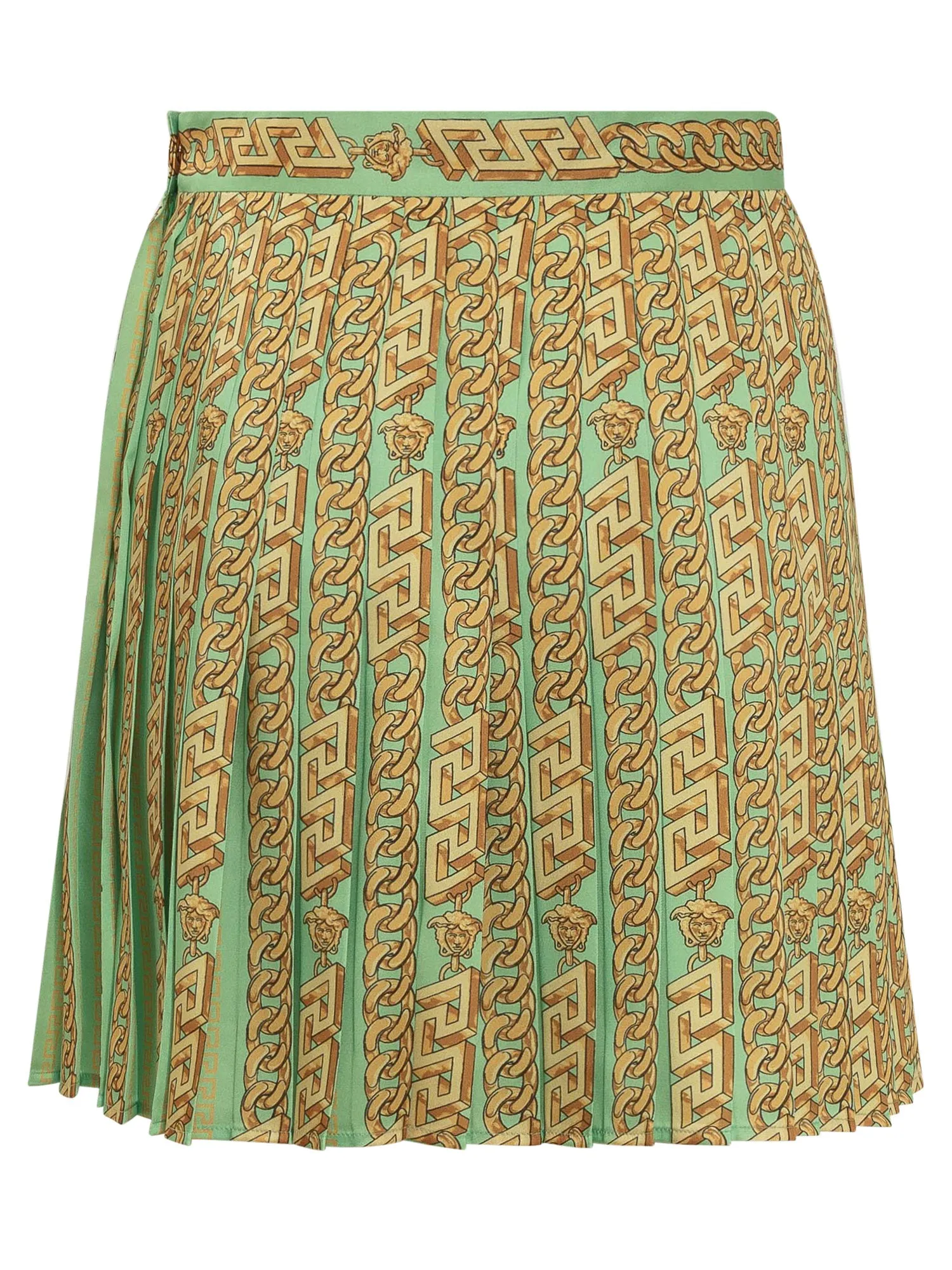 Versace Printed Pleated Mini Skirt