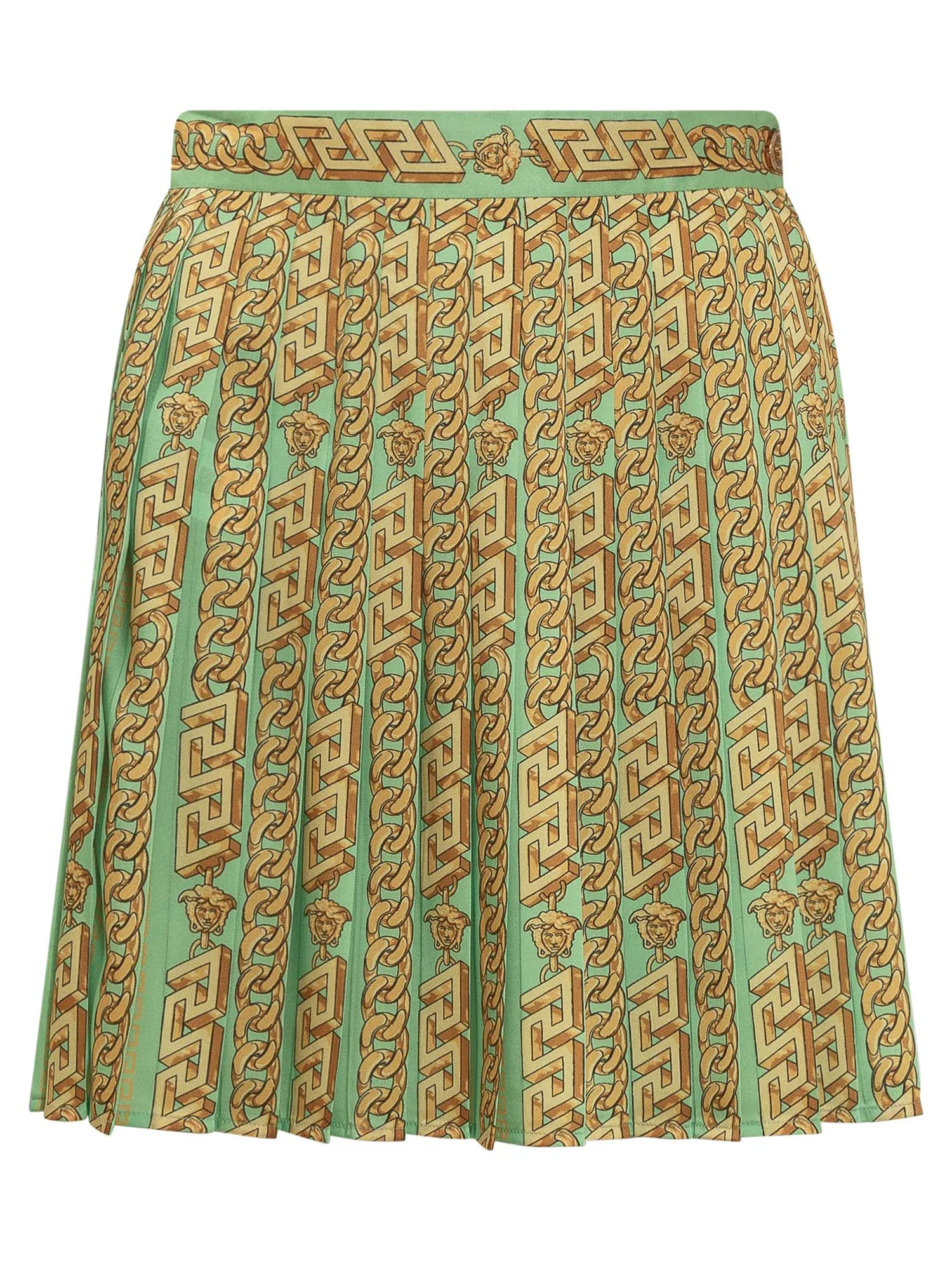 Versace Printed Pleated Mini Skirt