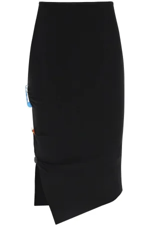 Versace Safety Pin Asymmetric Hem Skirt