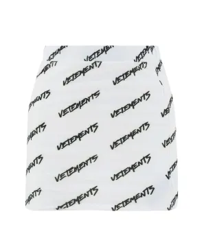 Vetements All-Over Logo Printed High-Waisted Skirt