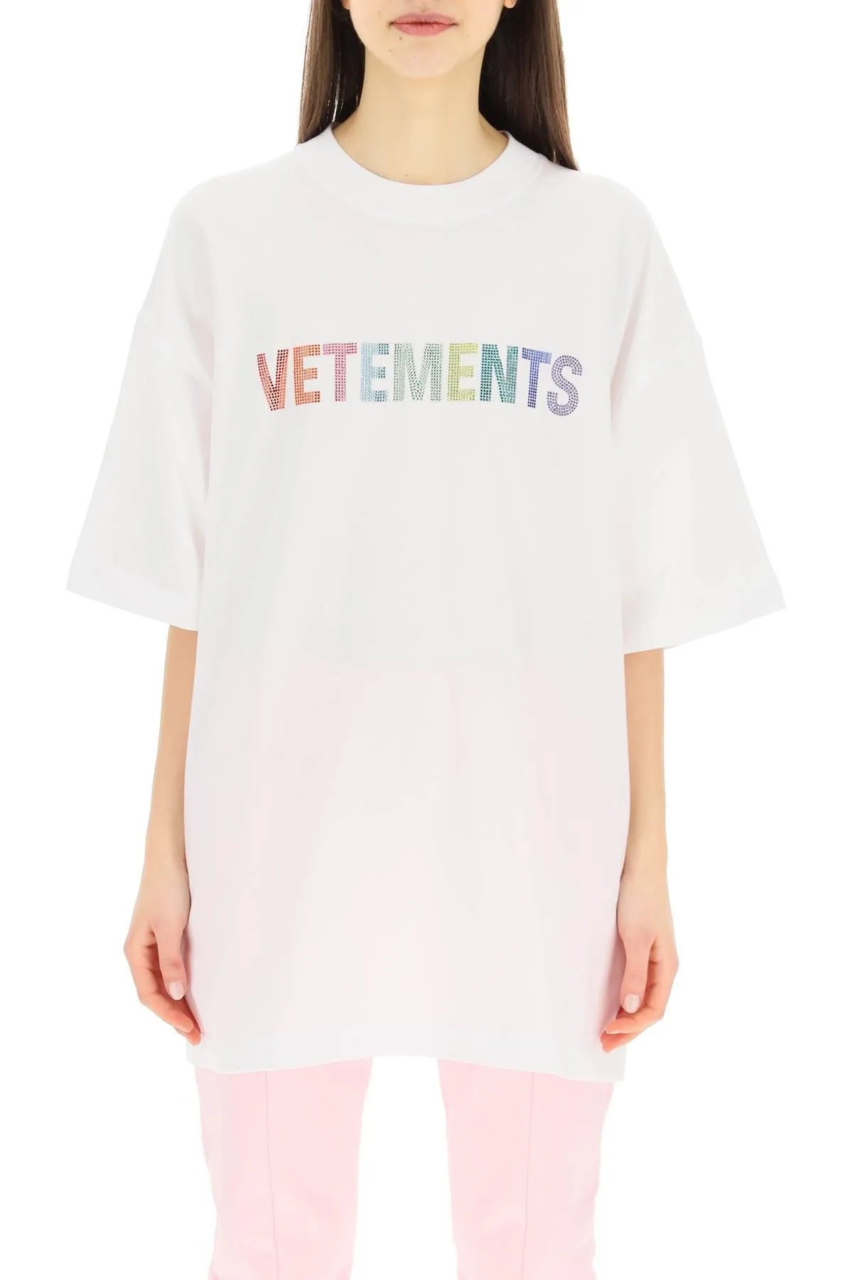 Vetements Logo Embellished Crewneck T-Shirt