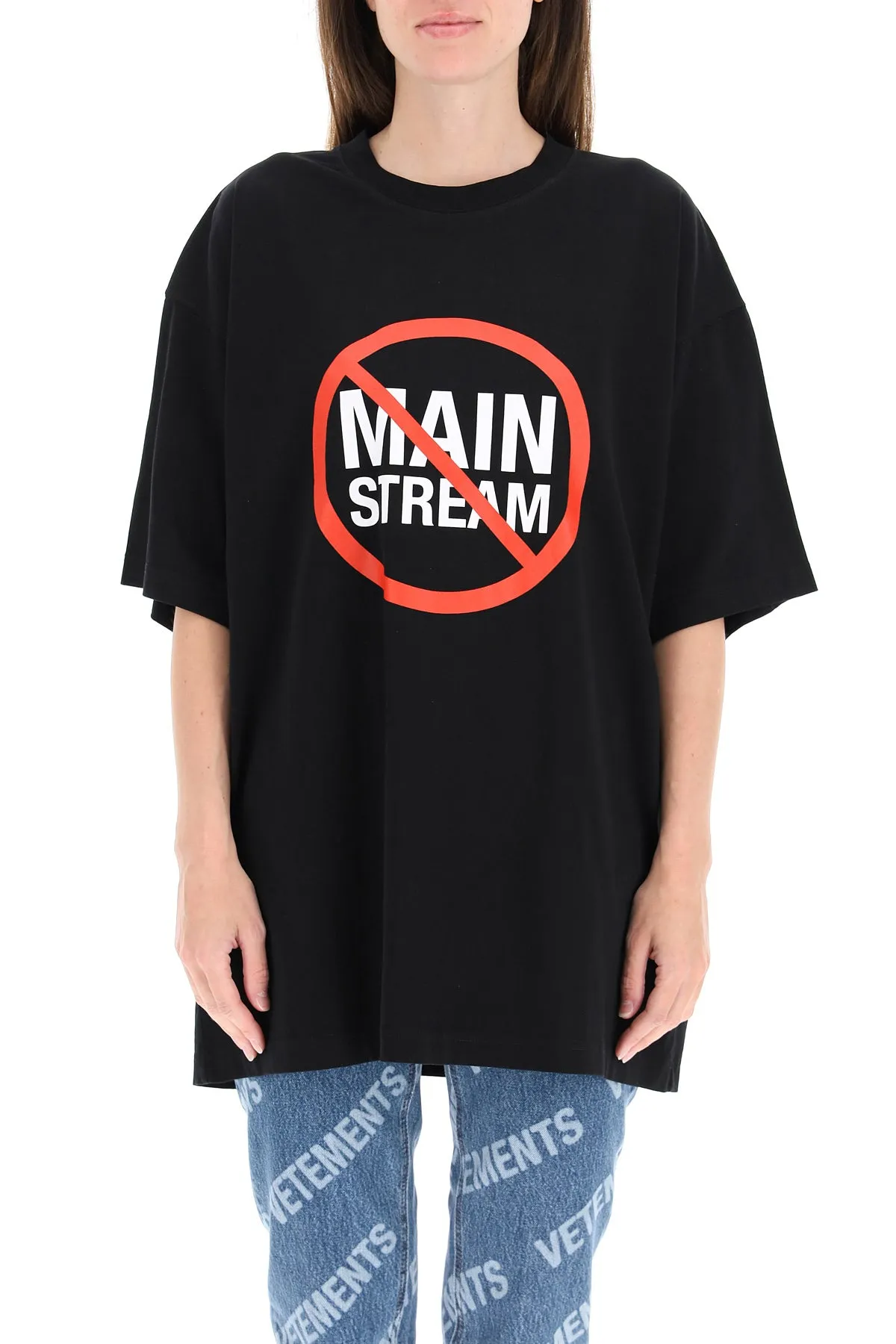 Vetements No Mainstream Printed Crewneck T-Shirt