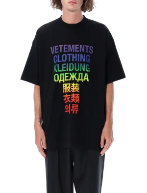 Vetements Slogan Printed Crewneck T-Shirt