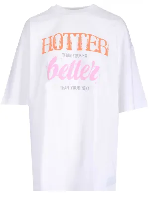 Vetements Slogan Printed Oversized Crewneck T-Shirt
