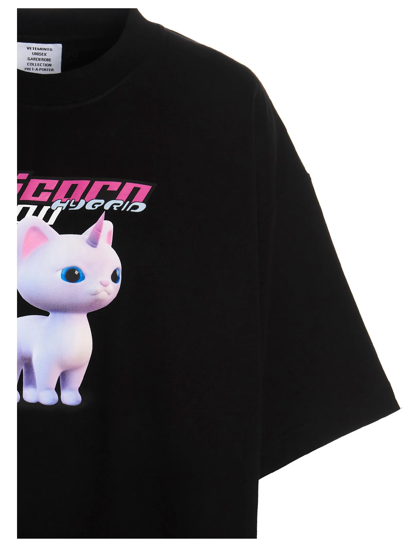 Vetements Unicorn Print Oversized Crewneck T-Shirt