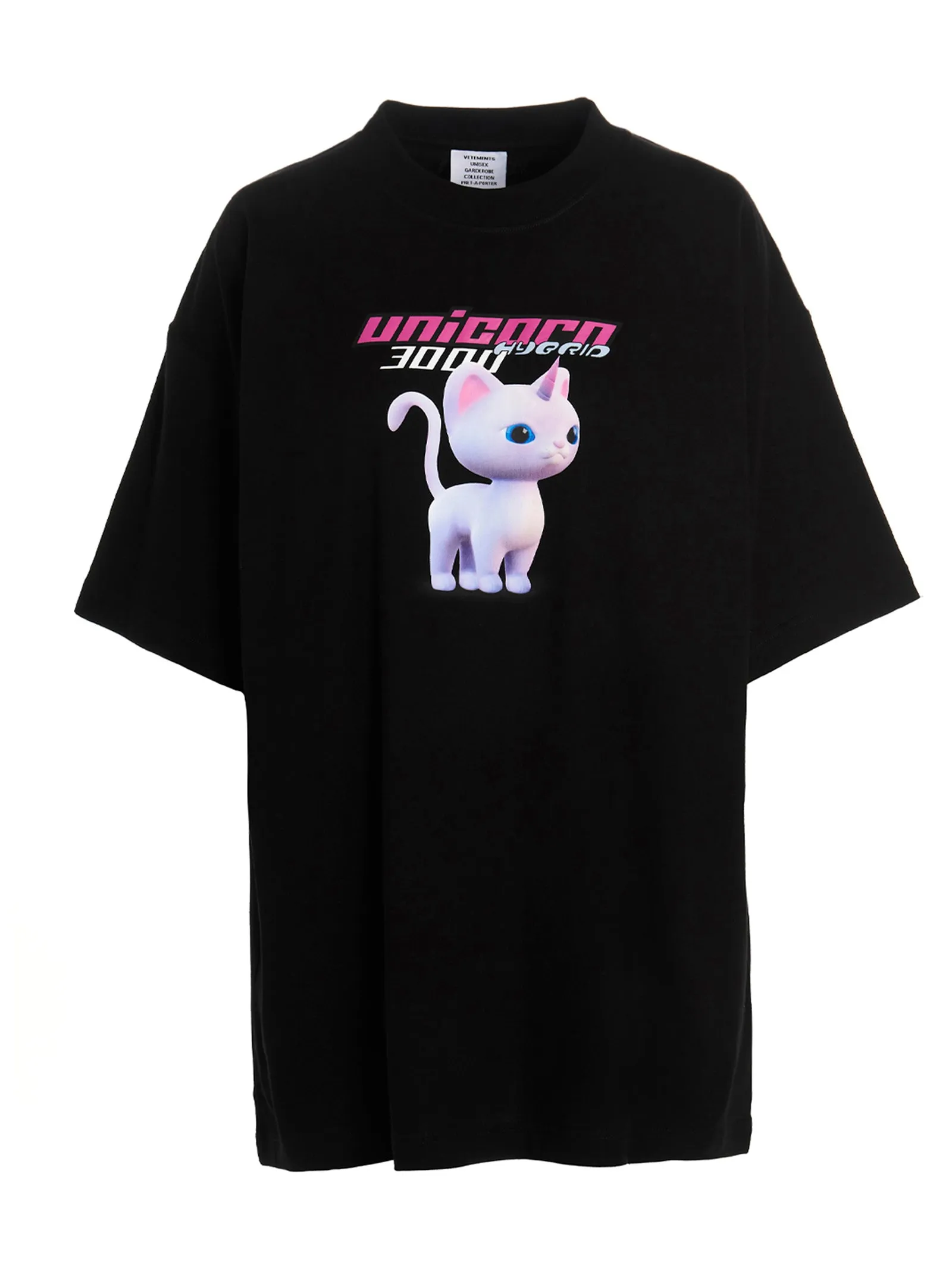 Vetements Unicorn Print Oversized Crewneck T-Shirt