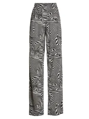 Vetements Zebra Printed Wide-Leg Pants