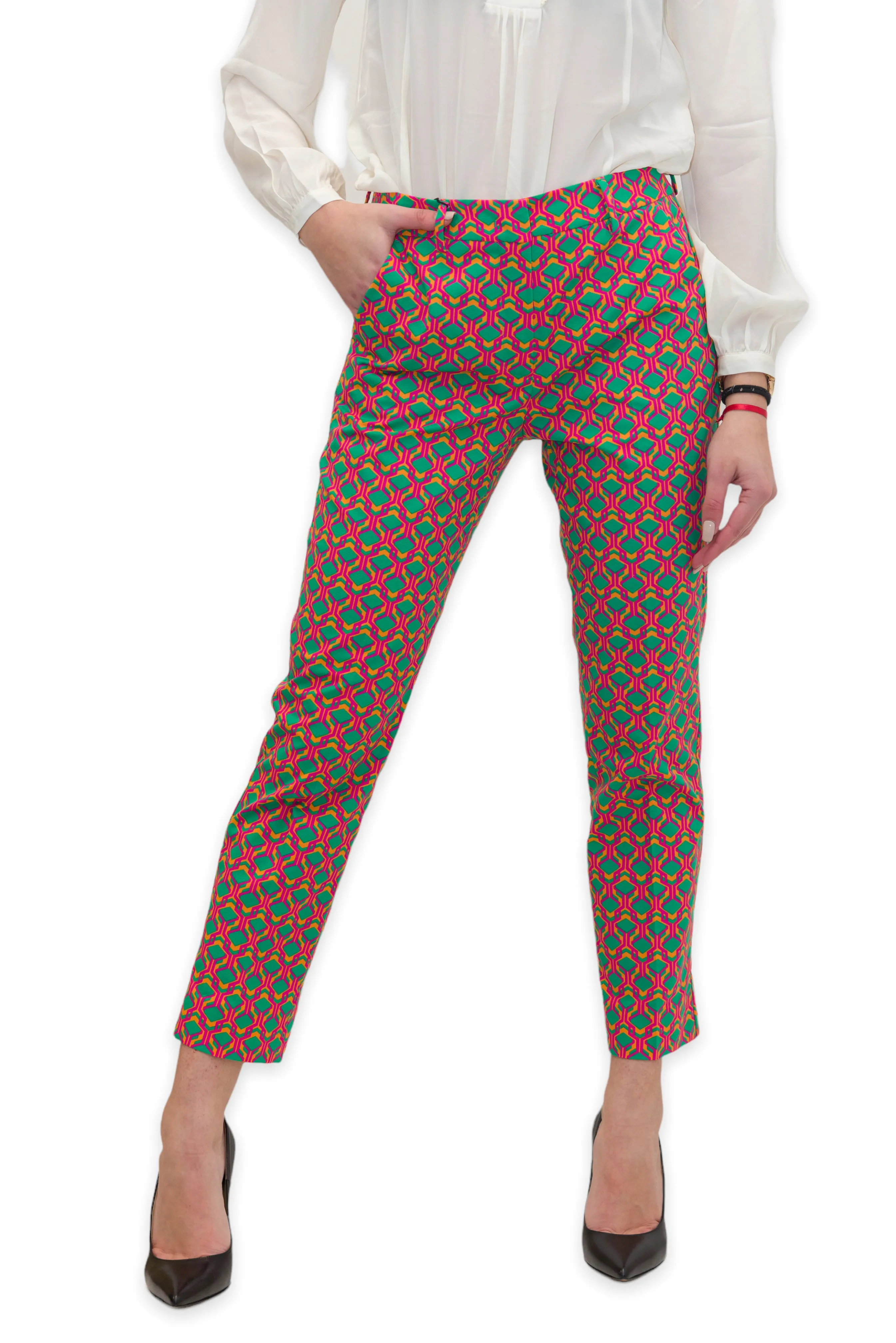Weekend Max Mara Motif Printed Cigarette Trousers