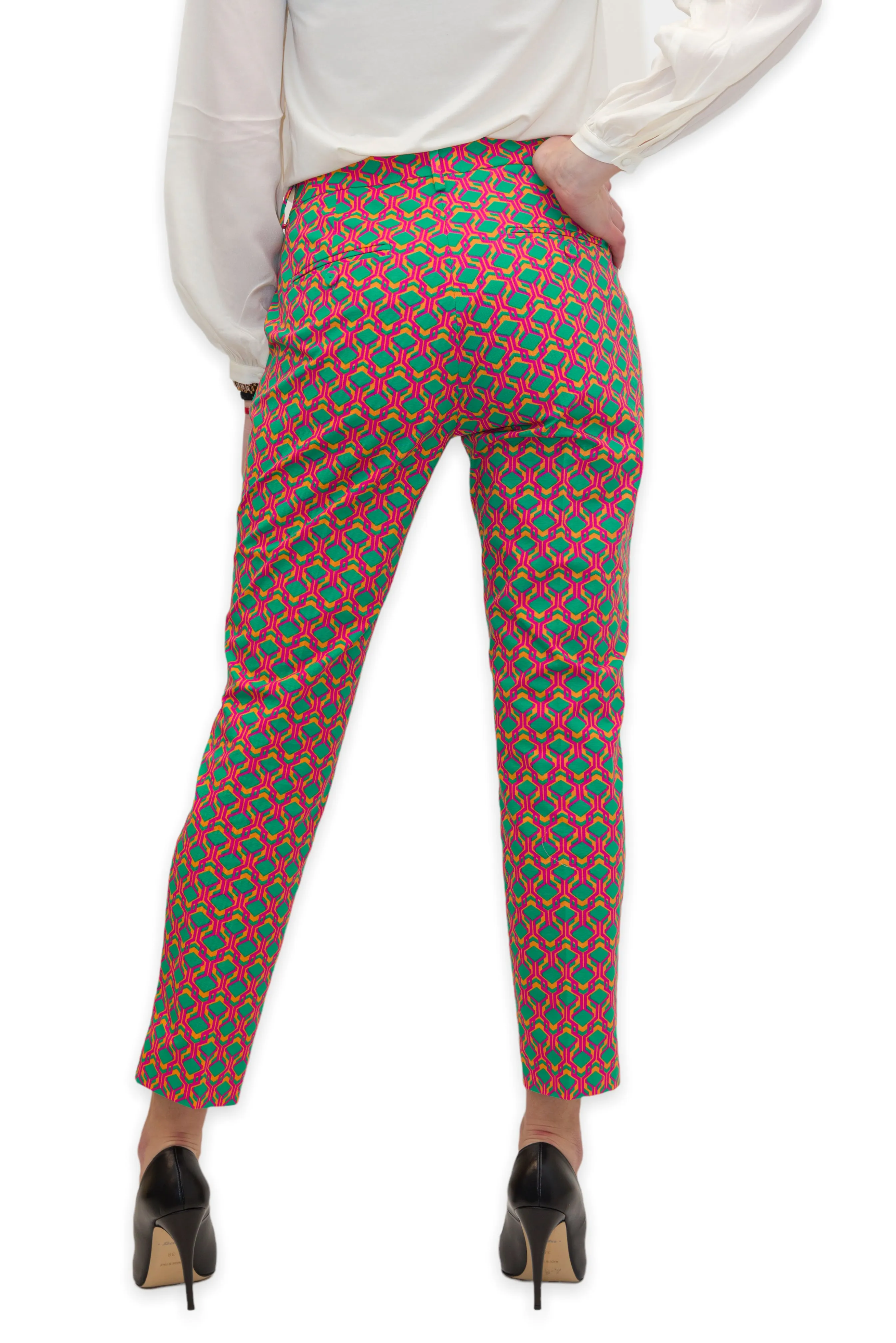 Weekend Max Mara Motif Printed Cigarette Trousers