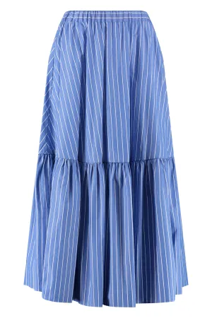 Weekend Max Mara Striped Pleated Skirt