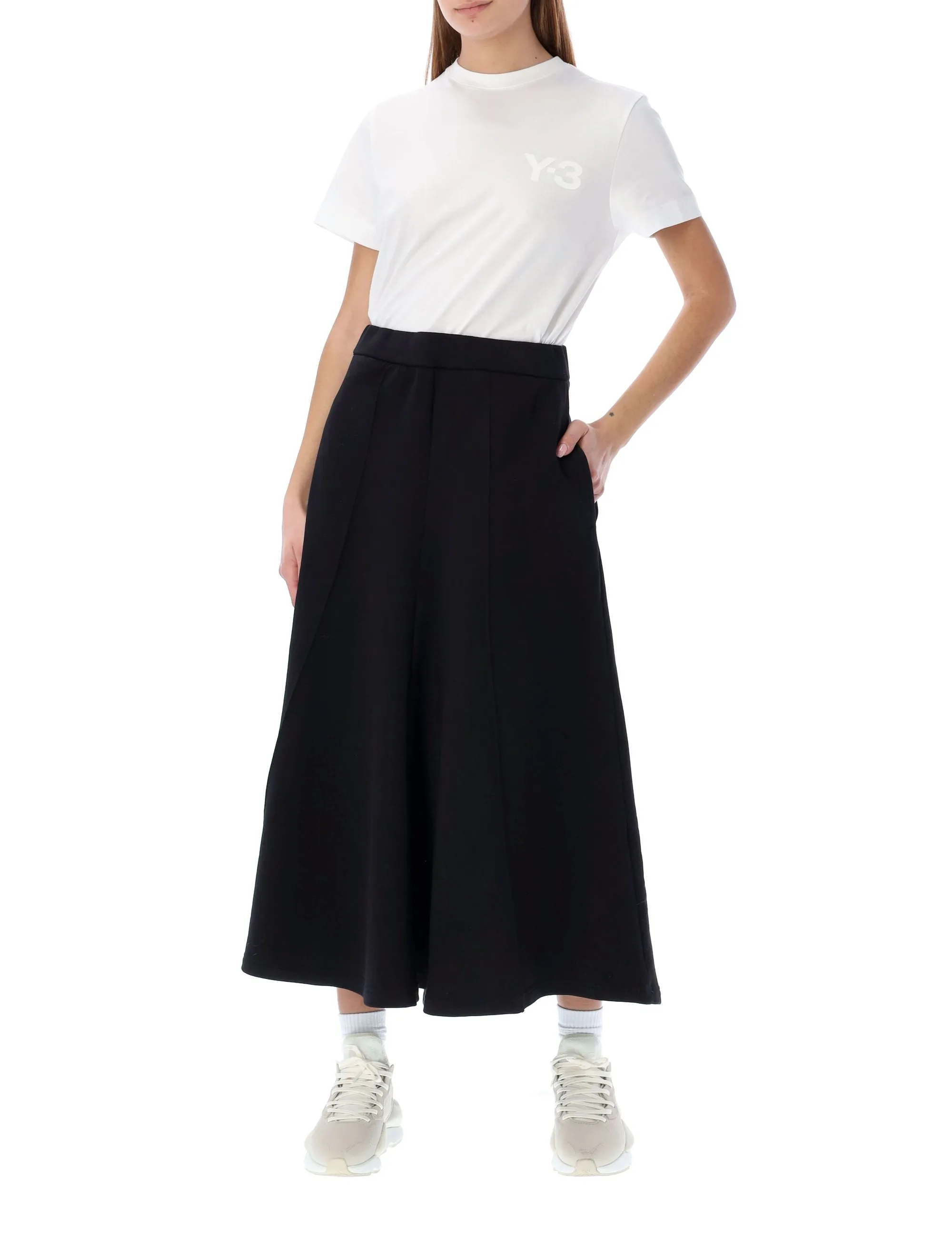 Y-3 High Waist Panelled Midi Skirt