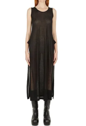 Yohji Yamamoto Voile Sleeveless Split Dress