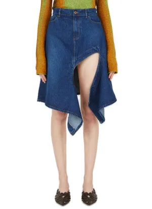 Y/Project Cut Out Denim Midi Skirt