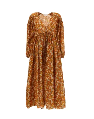 Zimmermann All-Over Printed V-Neck Dress