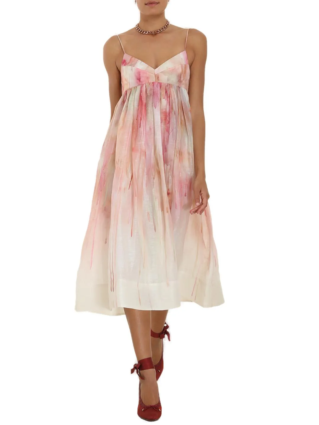 Zimmermann Dancer Empire Waist Midi Dress