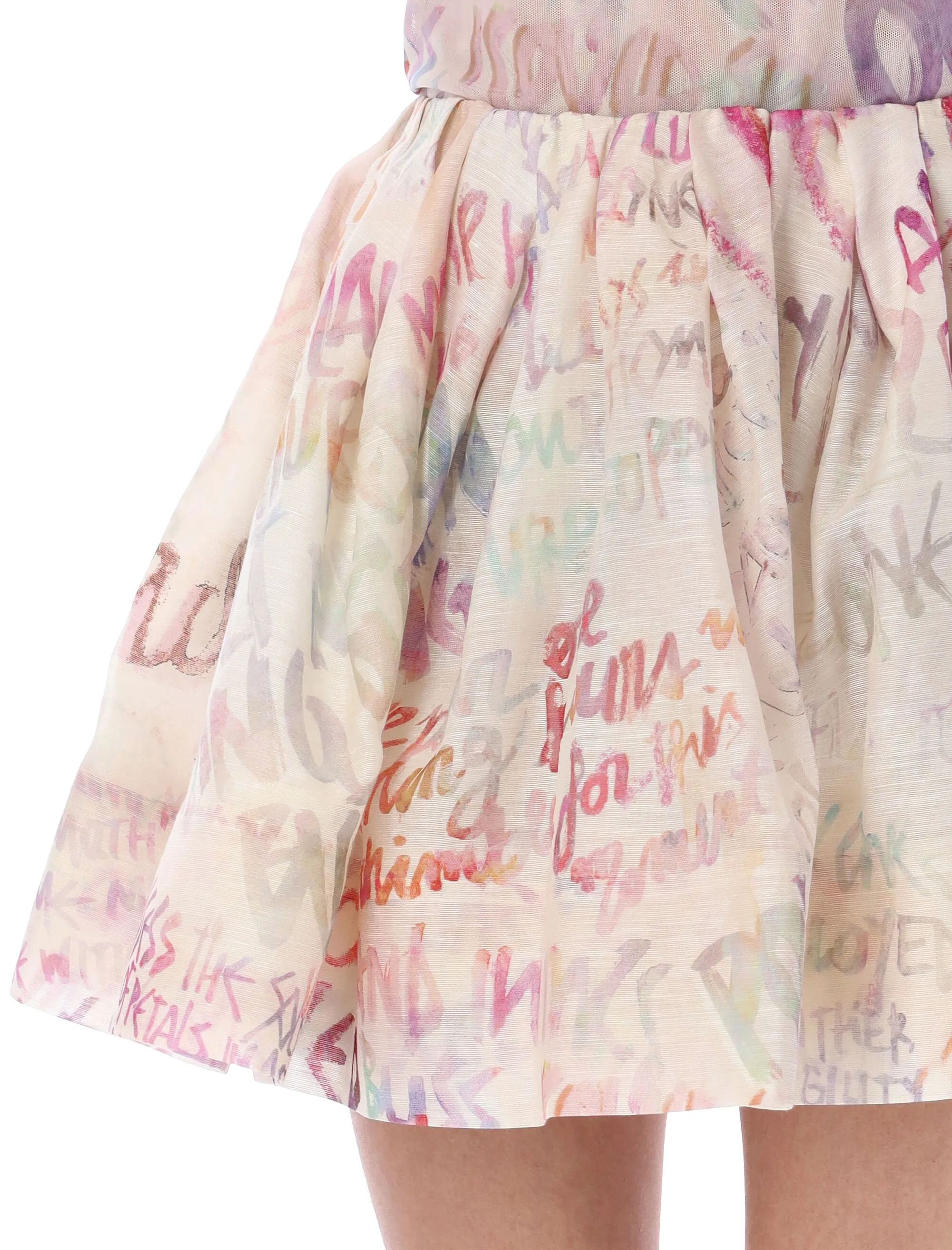 Zimmermann Dancer Gathered Mini Skirt
