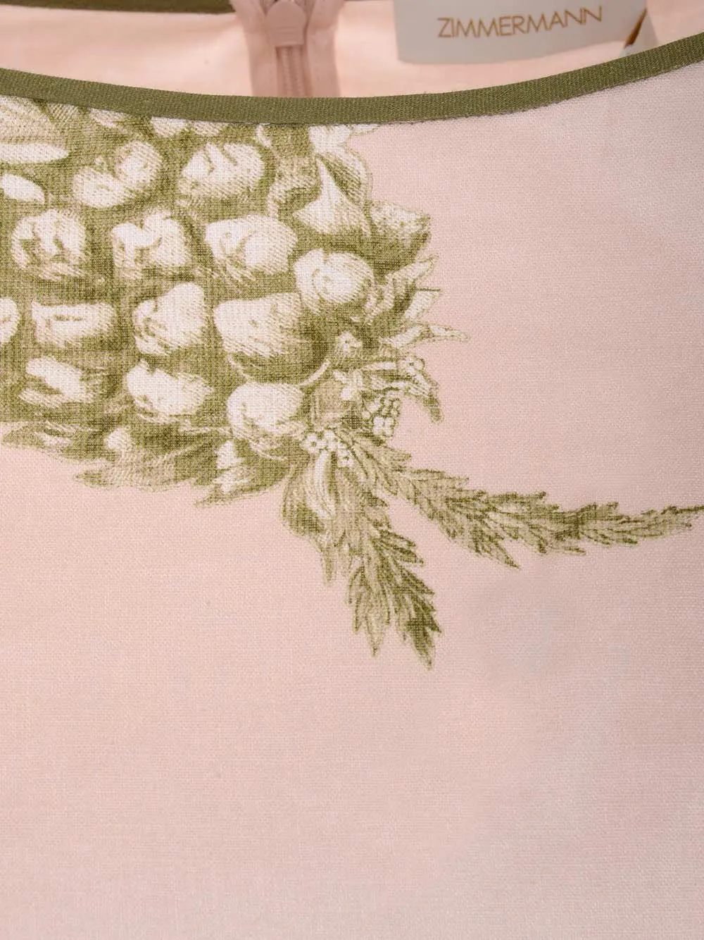 Zimmermann Empire Puff-Sleeved Cropped Top