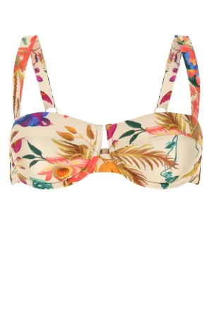 Zimmermann Tropicana Balconette Floral Print Bikini Top
